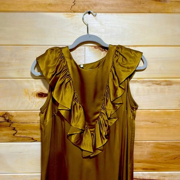 gold foil maxi dress Petal and Pup Women's Naira Pleated Maxi Dress main image 1